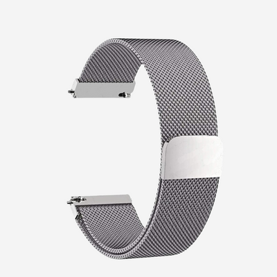 Cinturino a maglia milanese argento