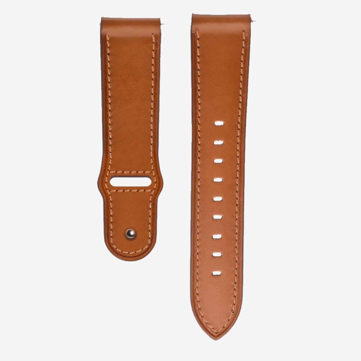 Cinturino in pelle con fibbia moderna marrone