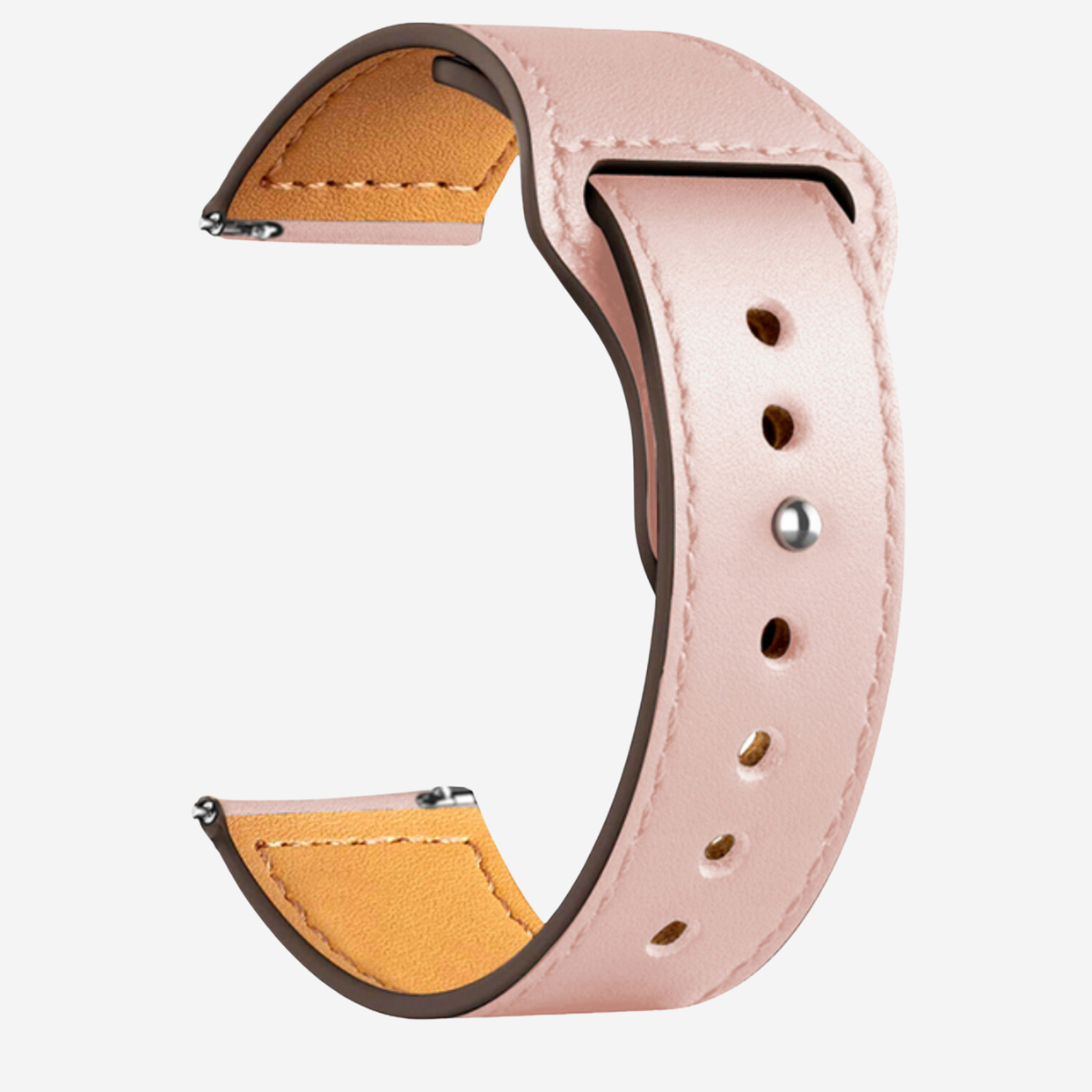 Cinturino in pelle con fibbia moderna rosa