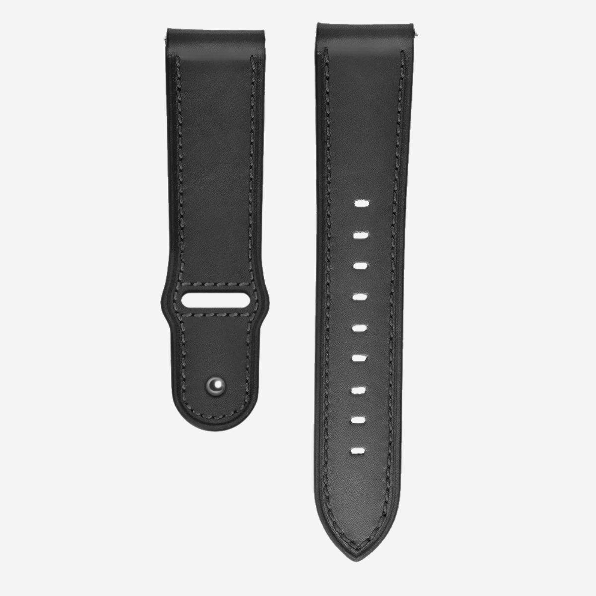 Cinturino in pelle con fibbia moderna nero
